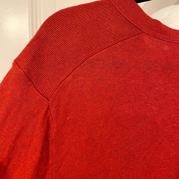 Banana Republic Red V Neck Sweater Men's XL - Picture 6 of 8